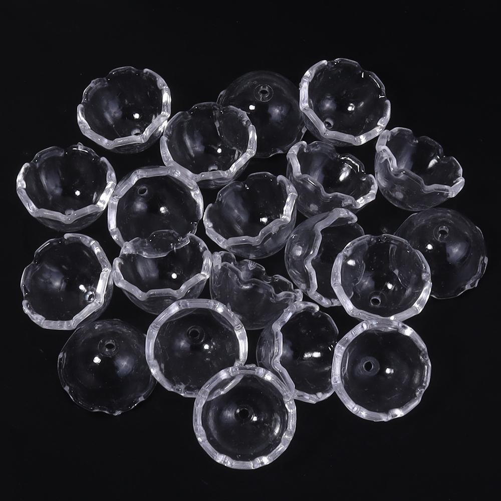 30pcs/lot Acrylic Wind Bell Beads Colorful Beads Caps Jellyfish Spacer Bead For DIY Charms Earrings Keychain Jewelry Accessories