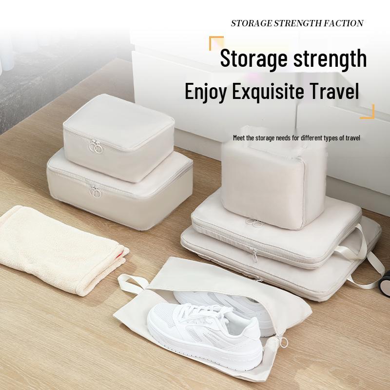Wrinkle-free Memory Fabric Travel Storage Set: Tear-resistant, Waterproof, Moisture-proof Suitcase Organizers