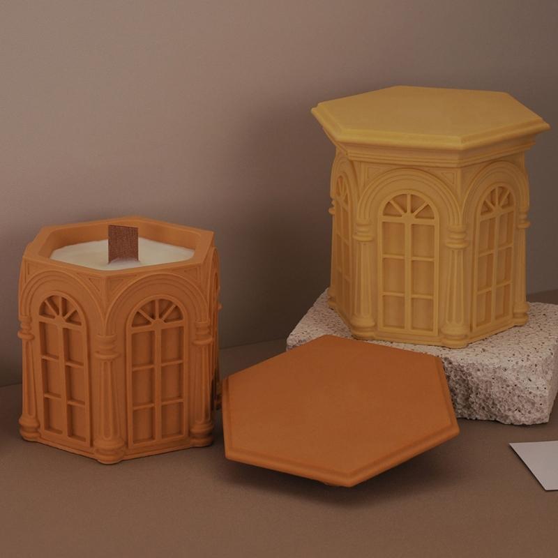 Candlestick Silicone Mold Silicone Candle Holder Molds Flexible Candle Jar Silicone Moulds Soft Silicone Mold for Candle