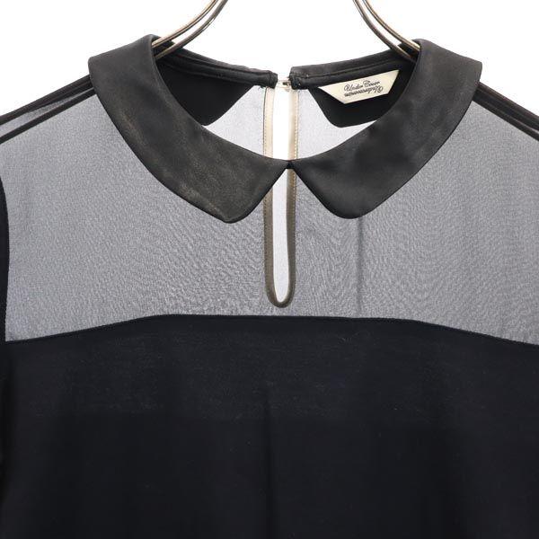 Undercover Made In Japan Short Sleeve See-through Switching Cut 2 Black Women Used