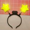 Luminous Headband Flashing Glow Hairhoop Light Up Hairband Star 3 Modes Cosplay Glowing Prop for Weddings Parties Holidays Dance Adults Kids