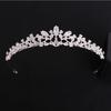 Crystal Zirconia Tiara - Luxury Wedding Crown for Bride Queen Princess