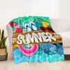 Beach Surfboard Paradise Blankets are suitable for living rooms,making them an ideal choice for outdoor travel and gifts.