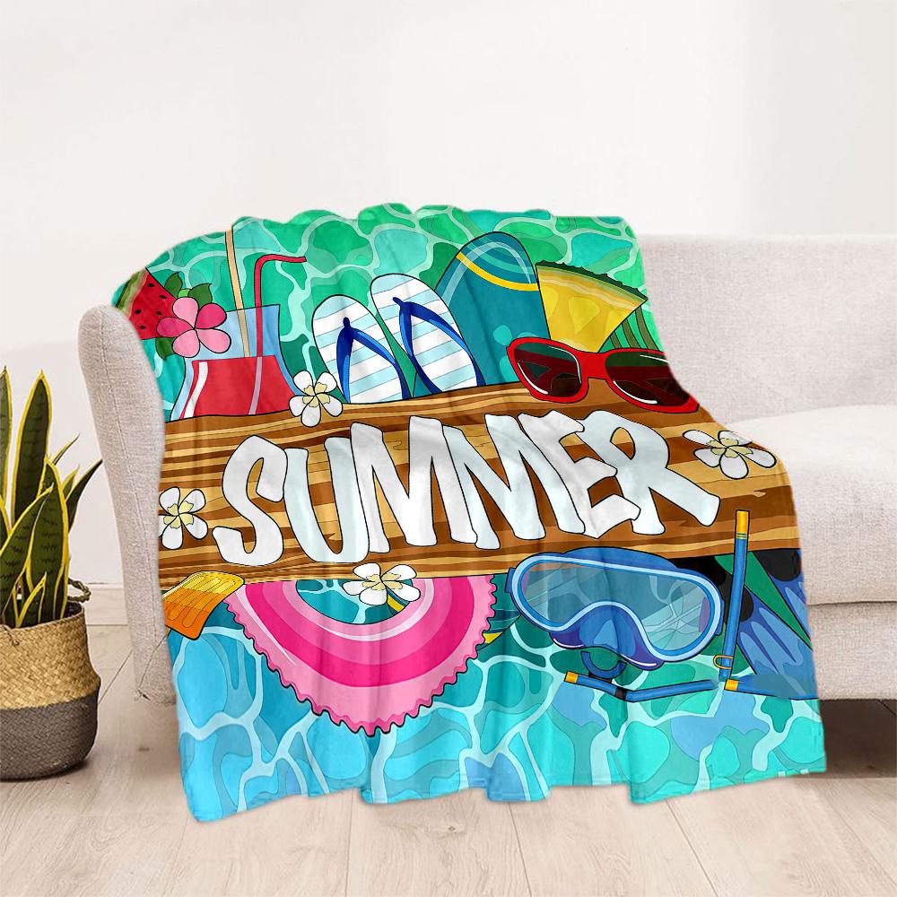 Beach Surfboard Paradise Blankets are suitable for living rooms,making them an ideal choice for outdoor travel and gifts.