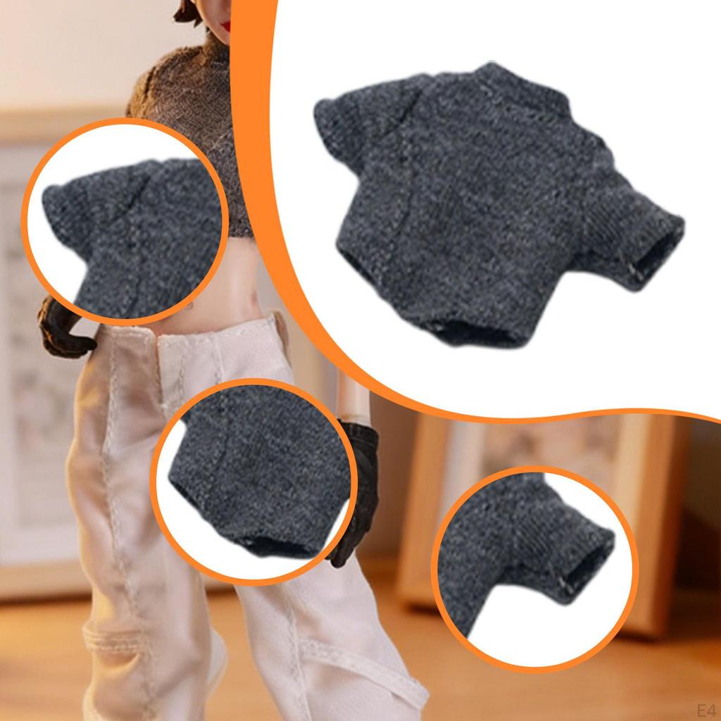 -Shirt Top for Female Dolls, Short Articulated Figures, Made of Quality Material, Suitable