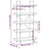 VidaXL 5-Tier Bookcase Black 100x33x180.5 Cm Engineered Wood 837697