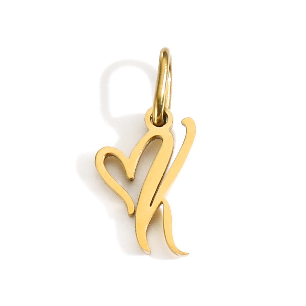 Gold-Plated Stainless Steel Alphabet Pendants for DIY Necklaces – Colorfast Jewelry Charms