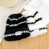 Warm Stripe Hat Thickened Winter Cap Fashion Plush Pullover Hat  Outdoor