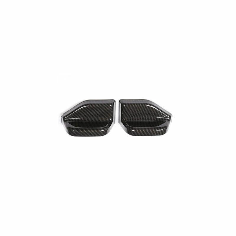 ABS Carbon Fiber Seat Belt Adjustment Cover Trim 2PCS For Benz GLA CLA 2013-