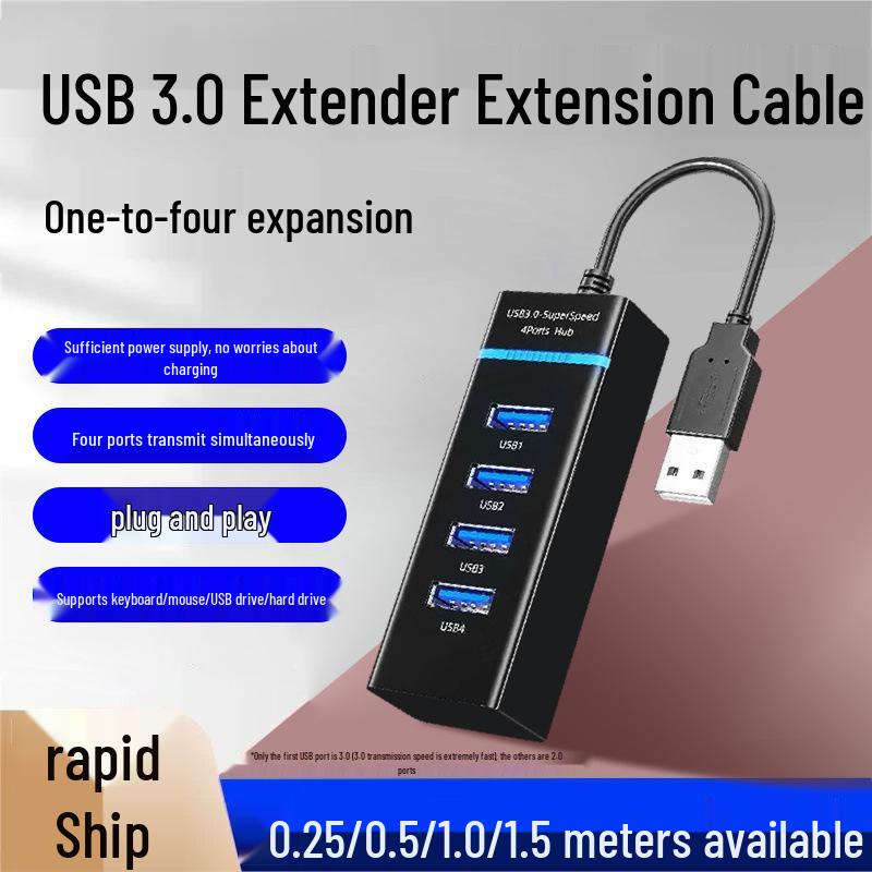 USB 3.0 4-Port Multi-Function Hub Adapter