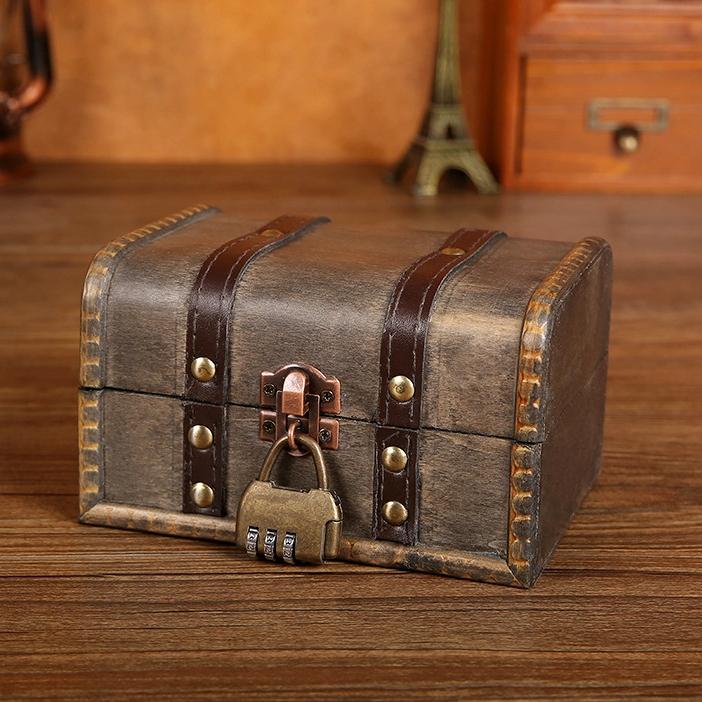 Vintage Wooden Jewelry Box For Necklaces Earrings And Accessories Personalized Storage Gift Box Decorative Packaging Box