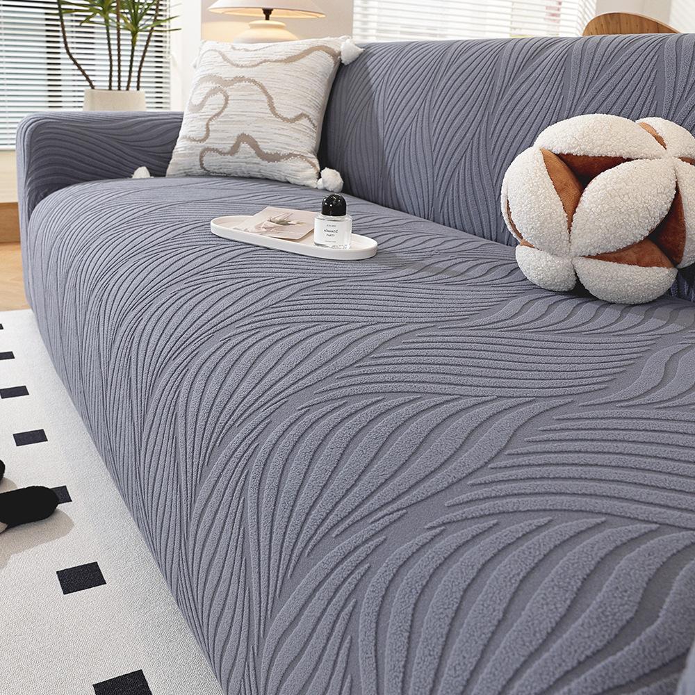 New All Season Universal Minimalist Style Jacquard Velvet Sofa Cover Anti Slip Sofa Full Cover Fabric