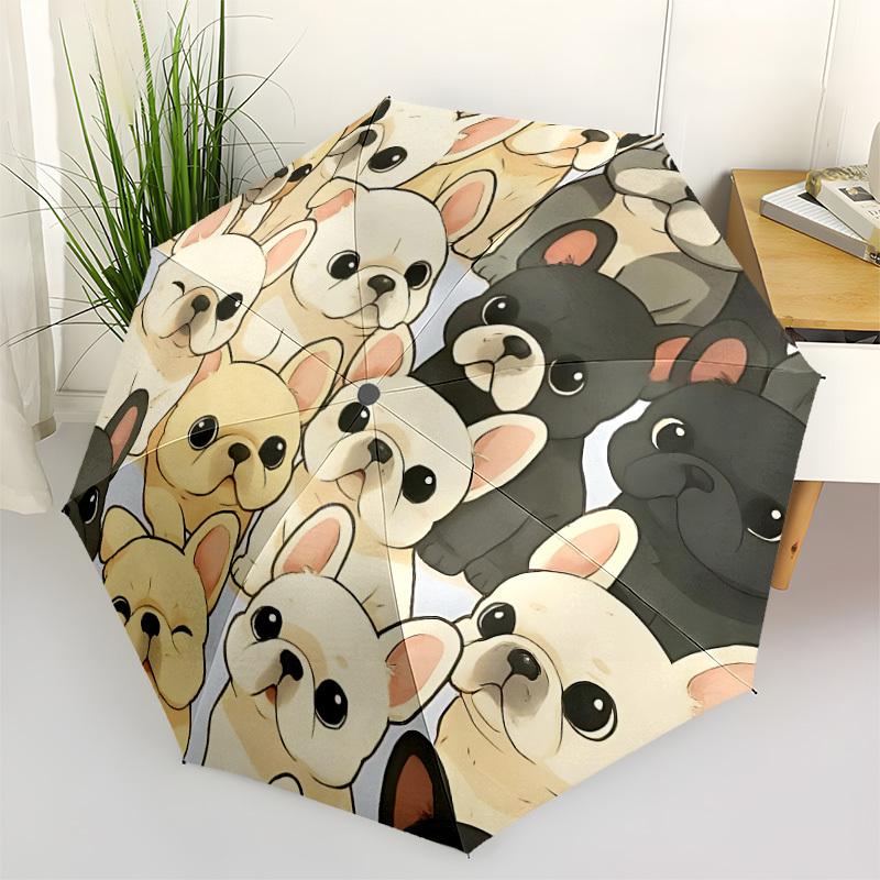 

1pc French Bulldogs Automatic Opening/Closing Umbrella with Operation & Windproof Canopy - Folding Design, Holiday Gift yy260225122