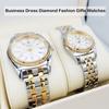 SKMEI Couple Wristwatch Set Men and Women Classic Gold Silver Stainless Steel Waterproof Luxury Gift Wedding Mother's Day Father's Day Pair Gift