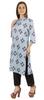 Moomaya Printed Womens Kurti 3 4 Sleeve Mandarin Collar Straight Kurta Soft Summer