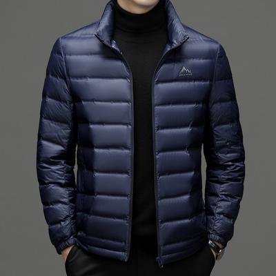 Autumn and Winter Light Down Jacket Men's High-end Stand Collar Lightweight Down Jacket White Goose Down Warm Jacket