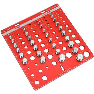 34 Nut and Bolt Thread Checker Aluminum Alloy Standard Size Inch and Metric Thread Identifier Gauge