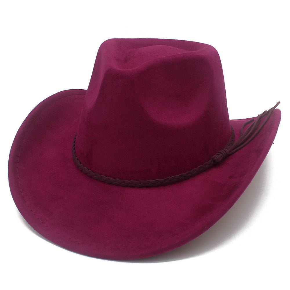 Fashion High-end Suede Men and Women Couples Curved Brim Cowboy Hat Versatile Travel Visor Vacation Jazz Hat