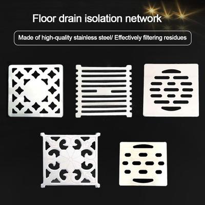 Useful Square Floor Drain Cover Stainless Steel Convenient Sink Strainer No Rust Hair Catcher Stopper Bathroom Hardware Parts