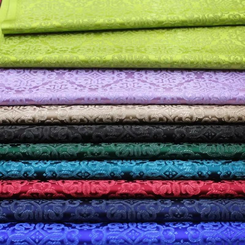 100x75cm Chinese Style Jacquard Brocade Silk Fabric for Diy Cheongsam Hanfu Children's Clothing Robe Ethnic Clothing Cloth