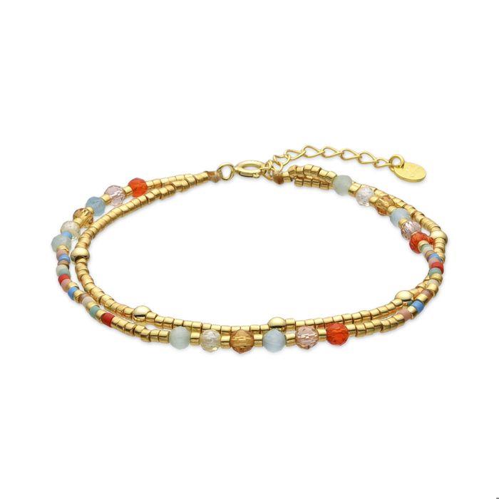 Bracelet - LUXENTER - Guth - Argent 925 - Or jaune 18k - Cristal multicolore
