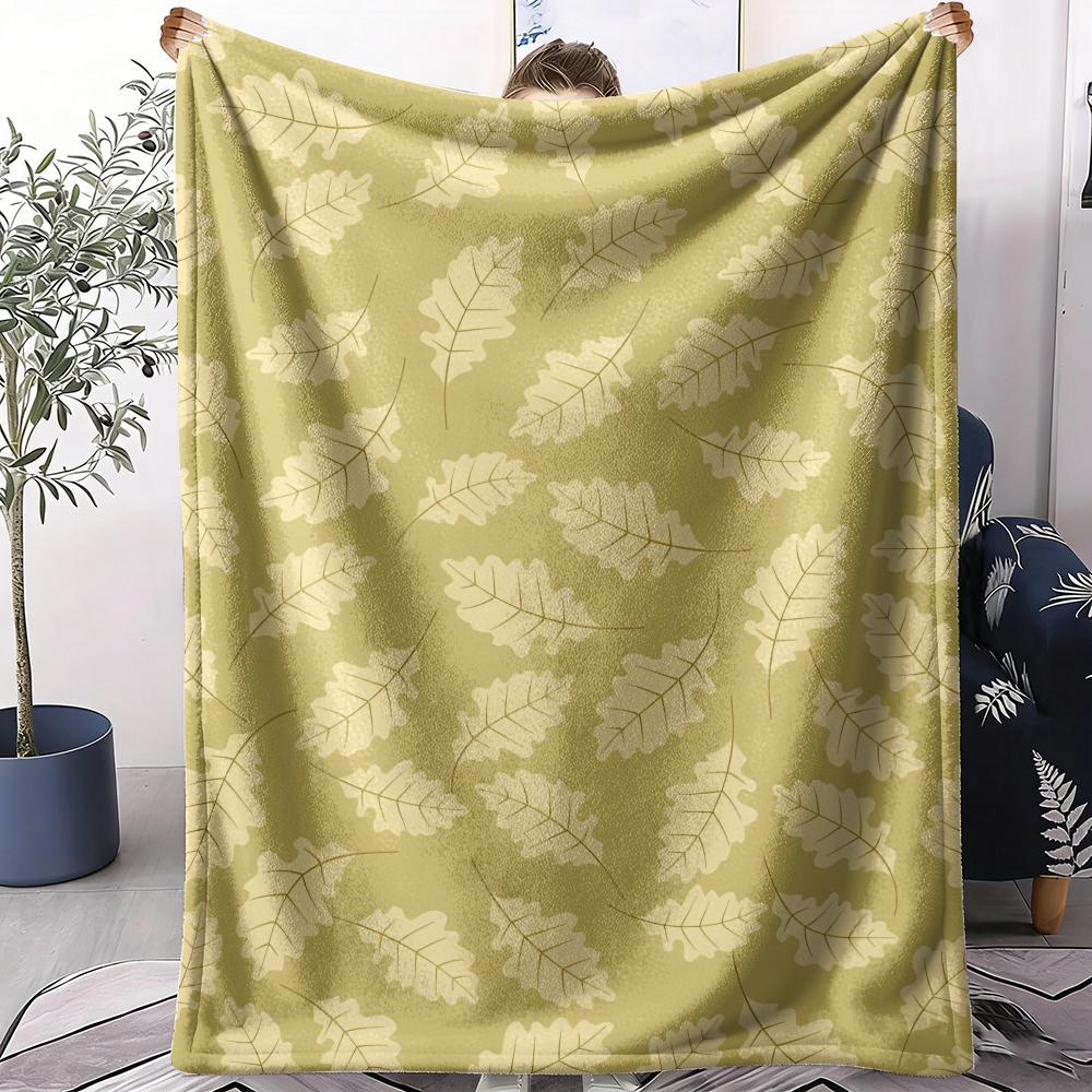 Autumn Fall Leaves Throw Soft Flannel AC Blanket Lightweight Summer Nap Throw Cozy  Blanket for Sofa Bed Travel Home 75x90cm