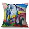 Expressionism Artwork Blue Horses Fox Cubism Animals Abstract Oil Painting Franz Marc Sofa Decorative Pillow Case Cushion Cover