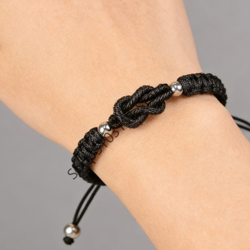 2pcs Forever Love Knot Bracelets Matching Couple Bracelet Anniversary Valentines Gifts for Boyfriend Girlfriend