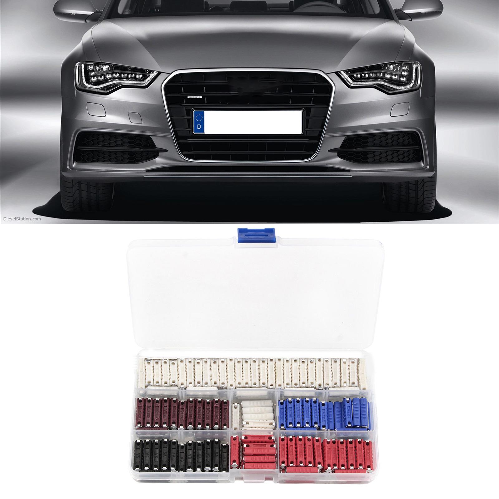 

Набор автомобильных предохранителей, 200 шт., автомобильные предохранители 5А, 8А, 16А, 25А, 40А, торпедыНабор европейских предохранителей в форме автомобиля