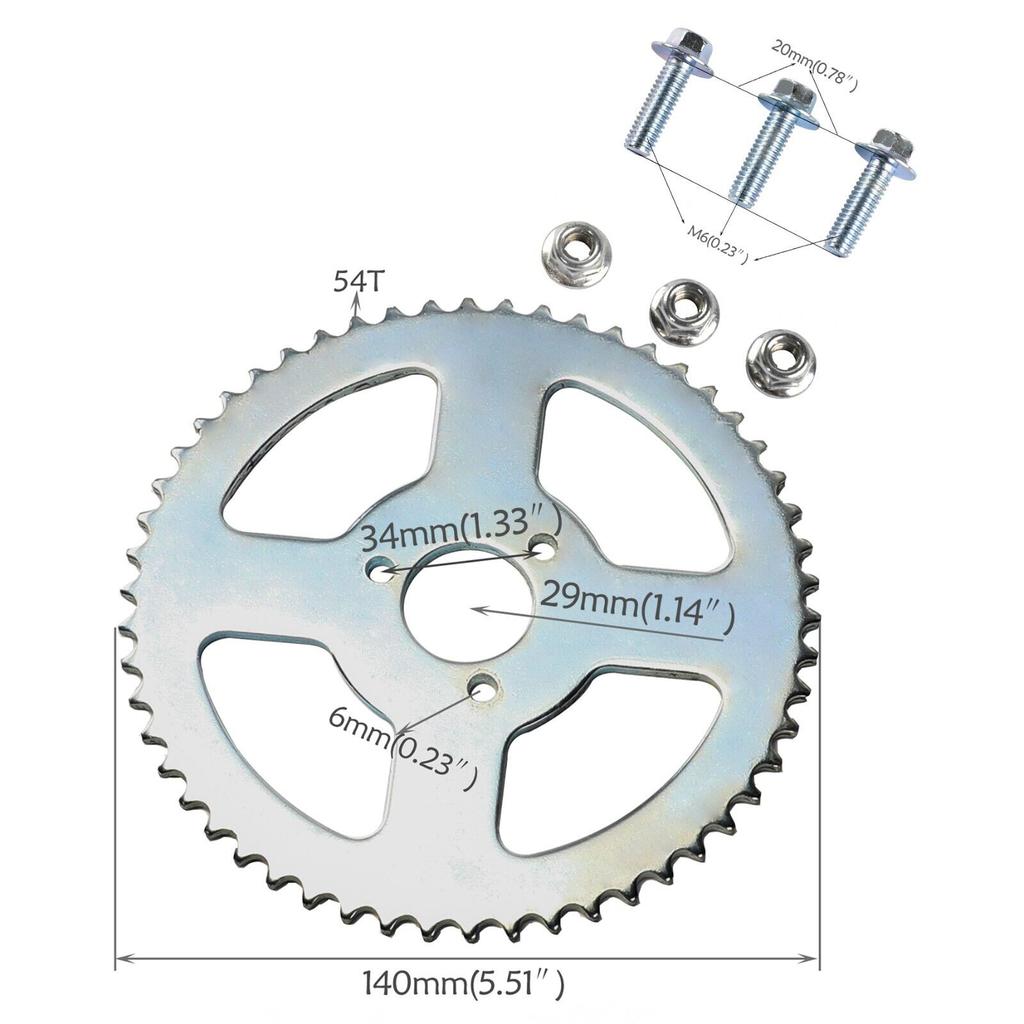 420/428 37T/41T/54T/65T Rear Back Chain Sprocket for Motocross ATV Quad 4Wheeler Quad Pit Dirt Bike Motorcycle Modified Parts