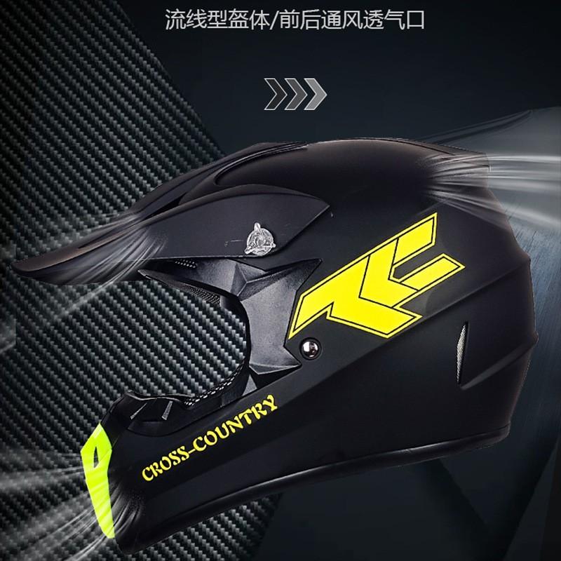 DOT Certified Full Face Off-Road Helmet Adults - ATV Dirt Bike Motocross Safety Gear