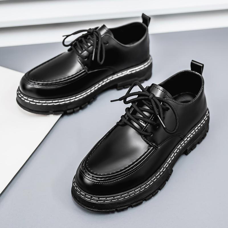 Fashion Men's Casual Shoes Classics Black Leather Shoe British Business Dress Shoes Lace Up Oxford Work Shoes for Men Loafers Big Size48