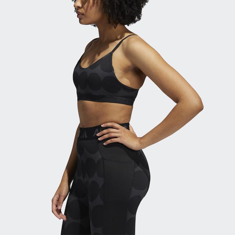 Adidas Am Marimekko Low-Intensity Compression Training Sports Bra Women Underwear Black H16923