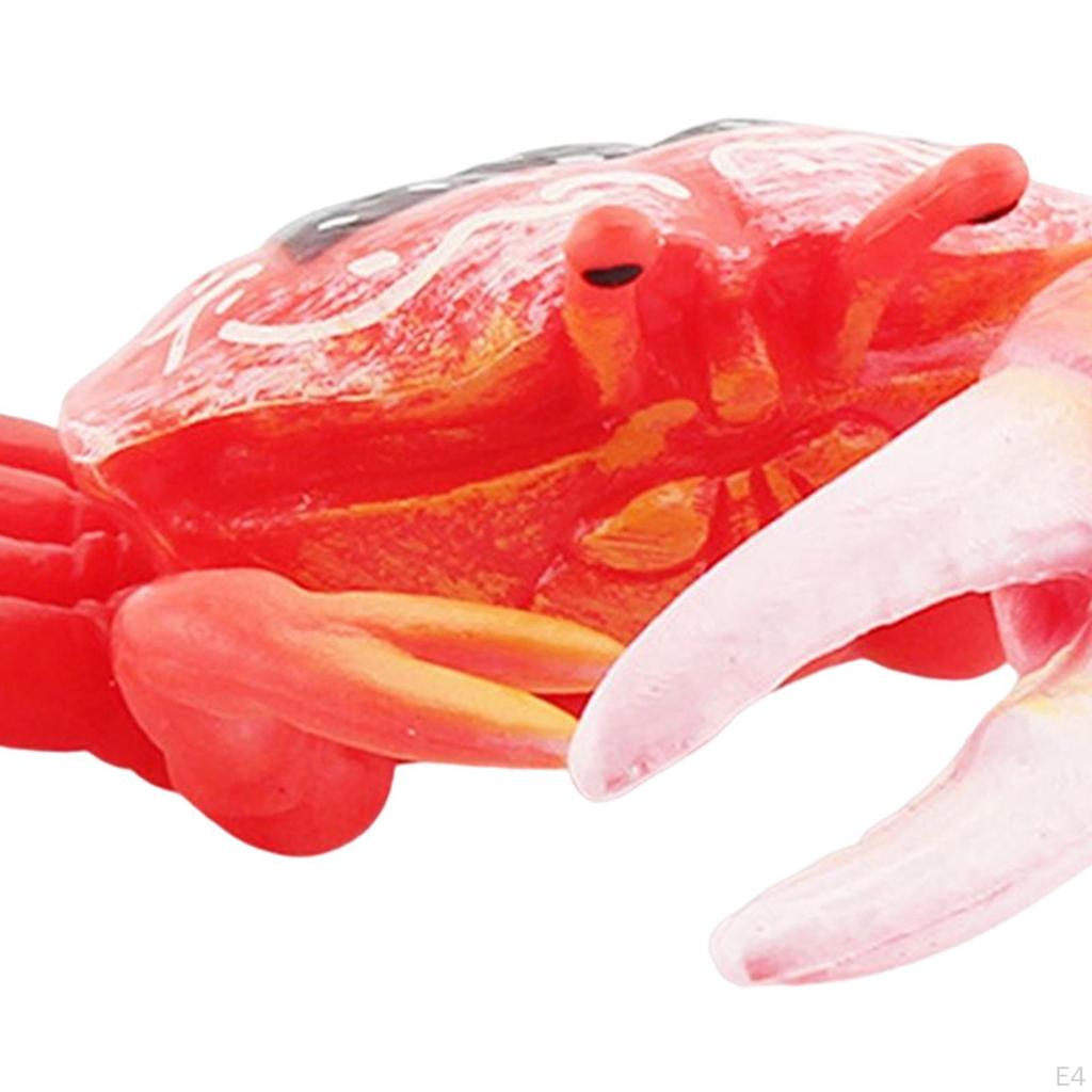 Hand Painted Mini Crab Figurines Model Realistic Detailed Action Figures for Children Kids