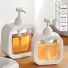 Distributeur De Savon - AIMOONSA - 300 Ml - Rechargeable - Pompe Anti-fuite 5000 Presses - Transparent/Blanc