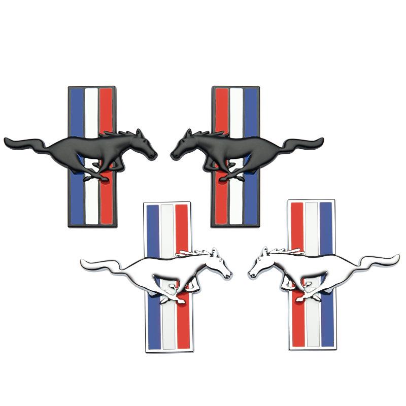 Geeignet für Ford Mustang, GT Emblem Metall Autoaufkleber, Kotflügelplakette, Neuer Mondeo, Mustang Modifizierte Seitenplakette