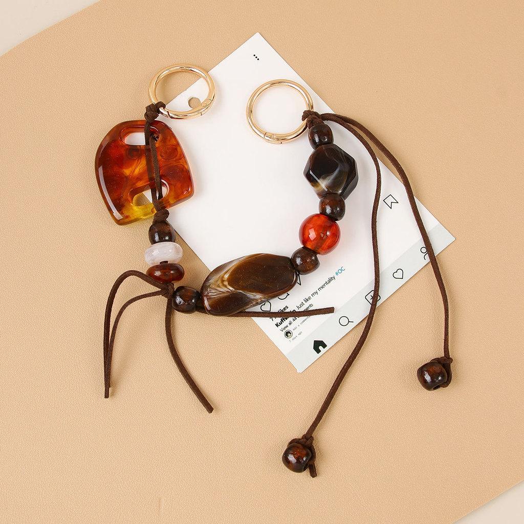 Resin Pendant Bag Charm With Handcrafted Tassels For Fashion Accessories