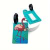 1pc Cute Creative Flamingo Luggage Tag Listing Boarding Pass, Male and Female Backpacks with Luggage Tags