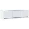 White TV Stand with LED Lighting 140 X 34 X 40 Cm Particleboard