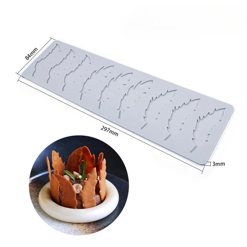 Christmas Snowflake Daisy Chocolate Silicone Mold Christmas Tree Feather Cherry Blossom Baking Mould Petal Western Cake Decor