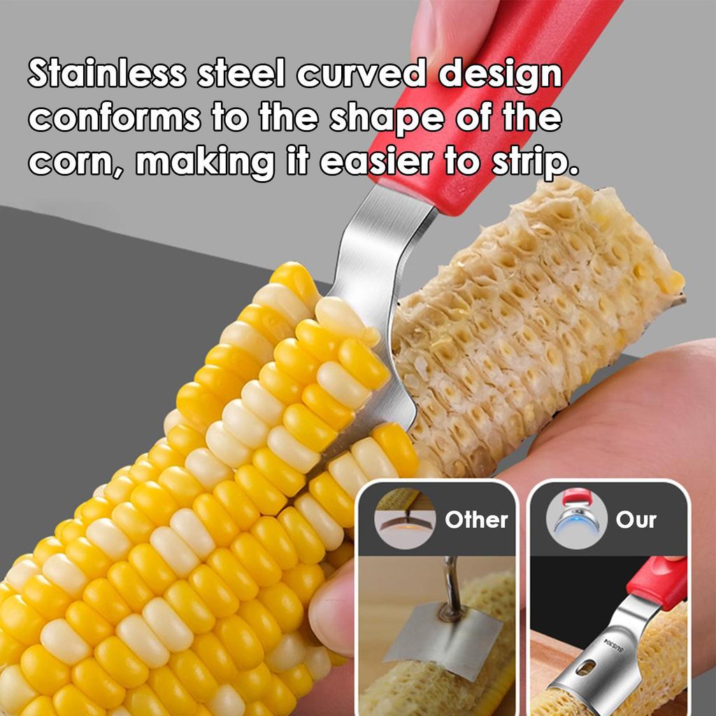Corn Peeler Stainless Steel Kernel Scraper Stainless Steel Corn Stripping Tool For Kitchen Home Holiday Gathering Meal Prep BBQ