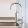 Refillable Soap Dispenser in Brushed Stainless Steel 220 ML Silver