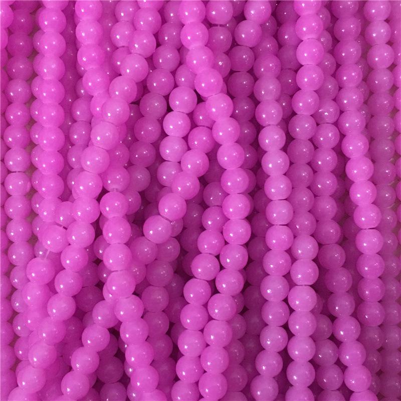 8MM Glossy Synthetic Jade Agate Glass Beads for Bracelets, Necklaces, Hairpins - Round Imitation Jade Loose Beads