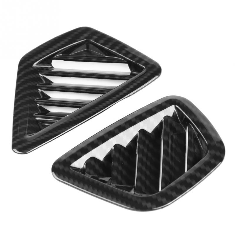 2pcs Car Carbon Fiber Dashboard Air Condition Vent Outlet Cover Trim Frame for BMW 5 Series G30 2017-2018 Car