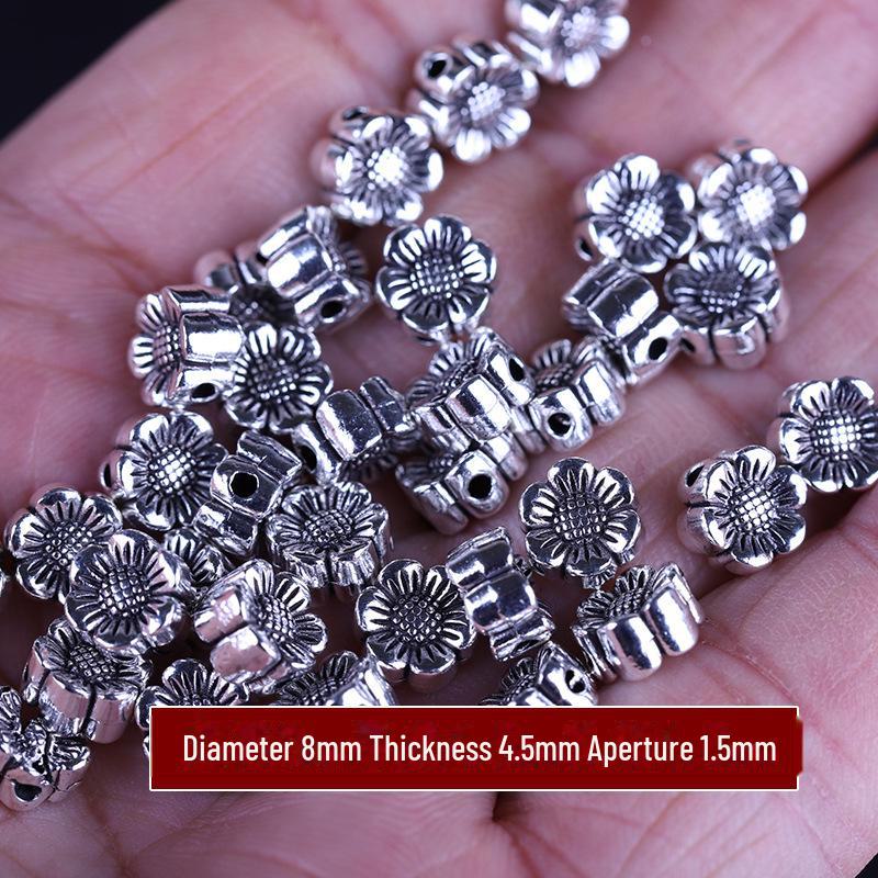 Θιβετιανό Ασήμι Χάντρες Λουλούδι: Αξεσουάρ για Κρεμαστά και Βραχιόλια DIY