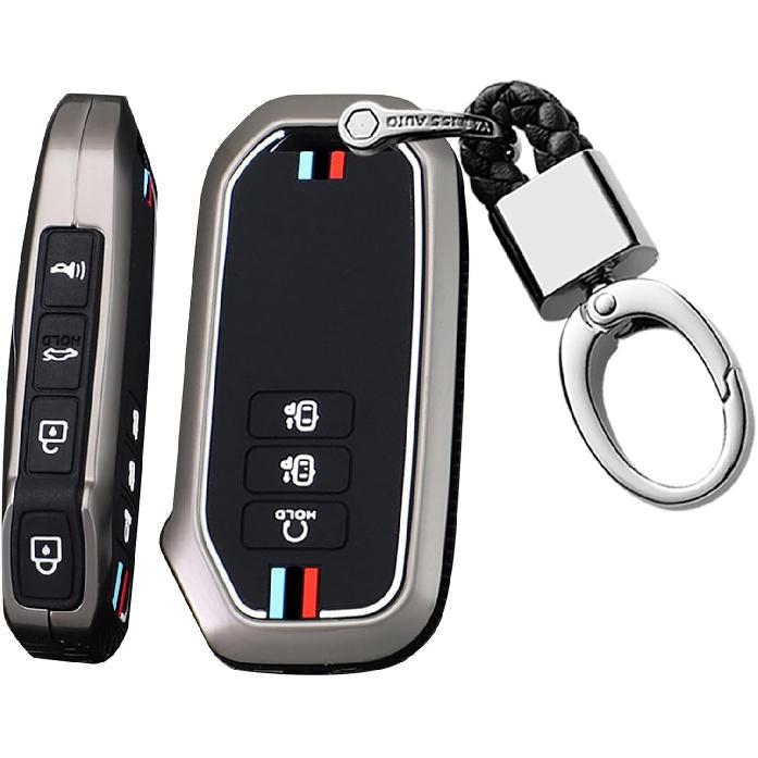 SANRILY Luminous 7 Button Key Fob Cover Fit for Kia EV6 GT K5 Sorento 2023 2022 Carnival Seven MQ4 Sportage NIRO Key Keyless Full Protection Key Case