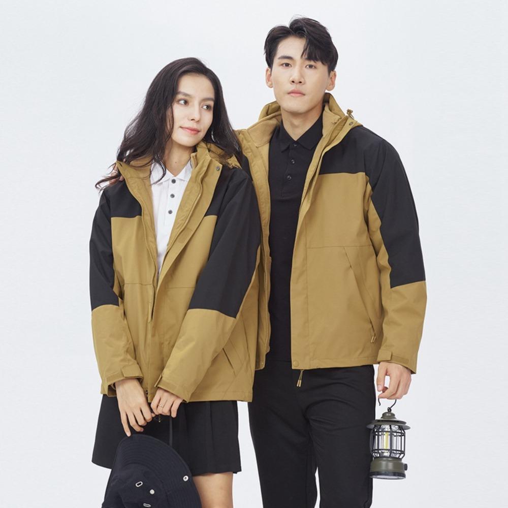 Jacket Three-in-one Removable Outdoor Men's and Women's Waterproof and Anti-fouling Two-piece Jacket