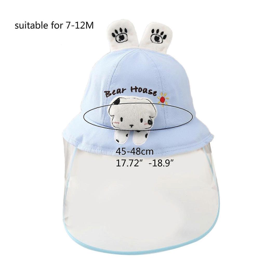 Toddler Sun Hat Bucket Hat Headdress with Detachable Face Guard Sun for Protective Cap Kid Beach Hasts  Yellow