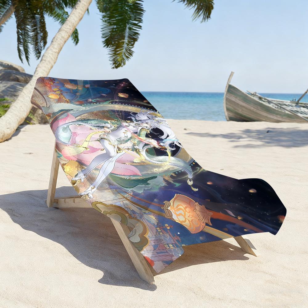 Game Wuthering Waves Zibai Towel Soft Pool Gift For Travel Gym Shower Camping Quick Dry Sports Large Beach Towels