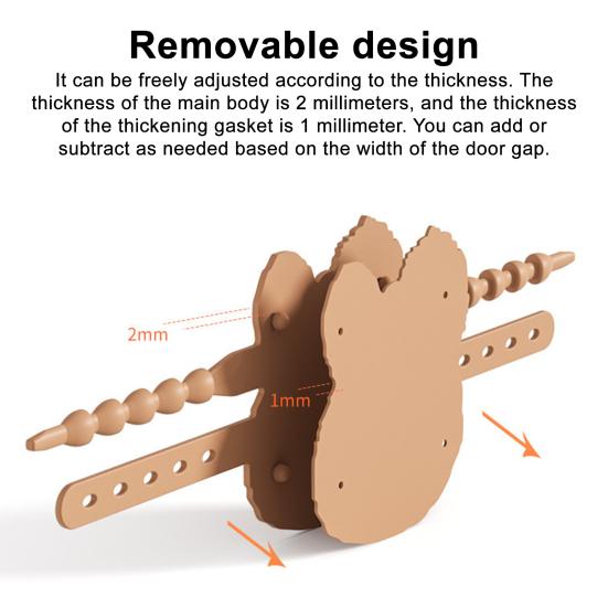 Cartoon Bear Door Closing Buffer Adjustable Silicone Door Slam Stopper Noise Reduction Bedroom Door Latch Cover Silencer Closer Cushion